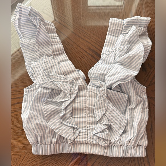 Chic Ruffle Striped Blouse - Picture 3 of 7